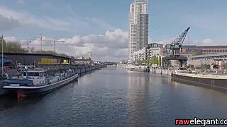 Spitroasted Euro Enjoys Interracial Threeway with Anal Creampie!