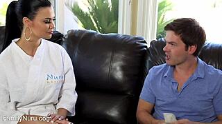 i let my stepson cum all over my belly after that hot oiled massage