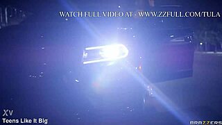 Angela White unbound part 2 with big ass brunette choking on double deepthroat in hotel threesome!