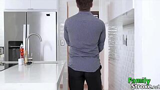 Why Suck Stepbrother's Huge Cock In Bathroom Like Naughty College Girl?