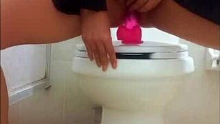 petite sexy girl films horny masturbation with dildo for boyfriend but the dirty homemade video leaks in part one