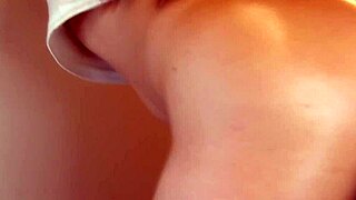 A stepdaughter notices her stepfather watching and draws him into doggystyle action in the bedroom.