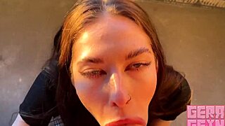 Why does Gerageyn's dirty mouth crave sucking big cocks and getting those hot facials in this rough homemade compilation?