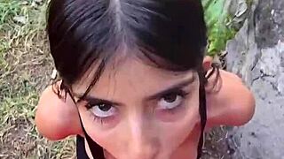 Karol Smith Heads To The Forest And Gets Cum All Over Her Petite Skinny Body As A Public Slut