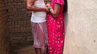 beautiful bhabhi in saree gets rough fucked by devar ji in fantasy scene. she takes cum on ass during liquid lunch.