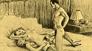 Wow, check out this vintage erotic art with hairy pussy vibes!