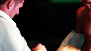 European Babes Tease with Blowjobs and Cumshots in Group Quickie