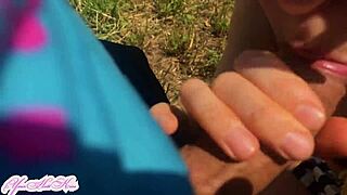 casual outdoor fun with a guy ending nicely