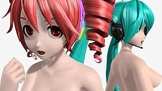 i rip clothes off hatsune miku teto neru for full nude goddess action