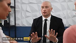 kendra sunderland and kayley gunner battle over zacs cock, swapping cum in mouth after riding and scissoring on sofa