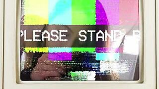 Petite Minnie Rose gives close-up blowjob leading to cum blast on her shaved pussy