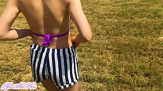 casual outdoor fun with a guy ending nicely