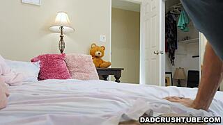 Watch out! Perv stepdad hides camera in Leia Rae's room to spy on her wild masturbation sessions