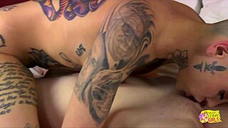 Brunette babes kiss and finger shaved pussies in intense softcore lesbian sex with orgasms.