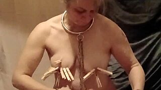 why does this french milf housewife submit to outdoor bdsm humiliation with dildo spanking and pissing as a bound slave whore?