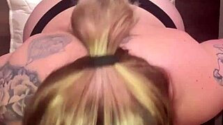 i give him a rich blowjob and he fills my conchita all up, says the blonde slut to her lover.