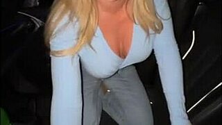 hey, that big tit blonde slut chokes on uber driver's monster cock, gets fucked doggystyle outdoors, and begs for creampie in pov