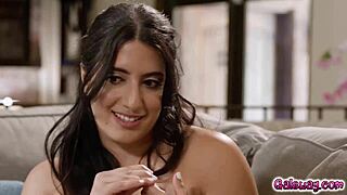 arabelle raphael and sarah arabic dive into hot lesbian sex on sofa with face sitting and rimjob! intense cunilingus and fingering bring steamy passion.