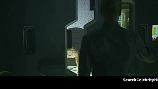 is charlize theron giving blowjob handjob as brunette milf in prometheus 2012 scene