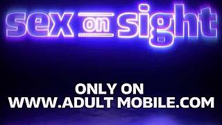 AdultMobile shows pussy licking turning into passionate scissoring as blondes moan loudly with pleasure