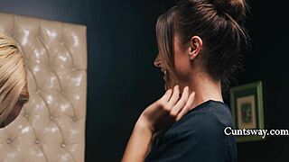 Khloe's Sensual Sojourn Features Cute Blonde And Brunette In Lesbian Squirting Orgasm With Pussy Licking