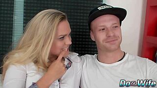 Cuckolding wife Barra Brass, ass fucked and creampied by a black stud in interracial action.