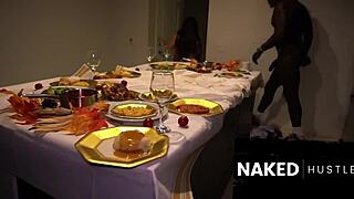 latina baddie bends over in kitchen for big black cock filling her pussy deep