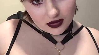 imagine your chubby girlfriend with big natural tits fingering her squirting pussy in see-through bra for roleplay fun