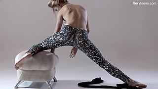 Hey, watch this flexible russian gymnast rita mochalkina spreading hairy pussy in yoga poses?
