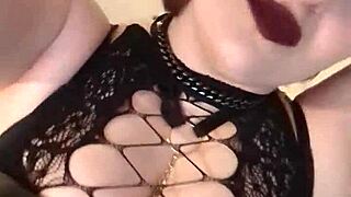 imagine your chubby girlfriend with big natural tits fingering her squirting pussy in see-through bra for roleplay fun