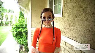 Latina Cutie Carmen Rae Rides Raw Monster Cock!