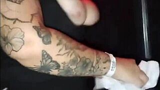 Married redhead prostitute punished with gloryhole cock in mouth at swing house