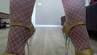 why does this plump mature housewife change into sexy nurse uniform on floor?