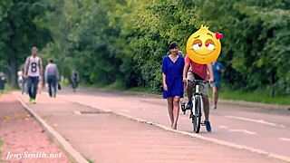 hidden cam shows jeny stripping nude on public street