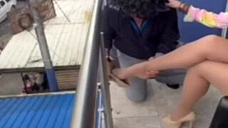 i love showing my big legs in pantyhose