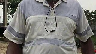 outdoor fucking with my husband's brother on the ranch bent over with big ass and tits.