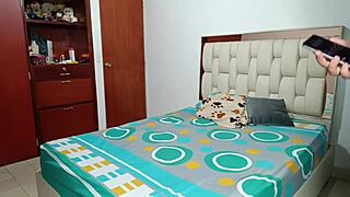 brunette india asks hermanastro for massage touching rich nalgas