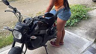 neighbor, help fix my motorcycle and i'll pay you well with a massage