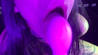 lexi enjoys a relaxing smoke break while using her favorite toy for some solo fun time