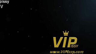 Blonde teen gets shaved pussy filled with piss and hard cock in close-up action