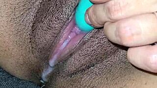 Latina wife masturbates with cum oozing from her tight pussy in homemade video