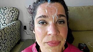 wife's head bound to machine for deepthroat cumshot