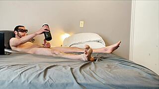 what's up with this homemade masturbation using stroking sucking vibrating toy on feet