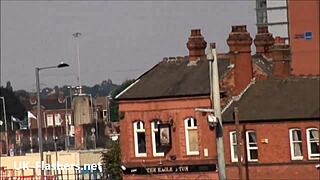 Blonde Teen Carly Rae Flashes Upskirt in Public for Voyeur Masturbation