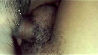 Amateur bends over for quick doggystyle fuck in homemade scene, filling black pussy with creampie