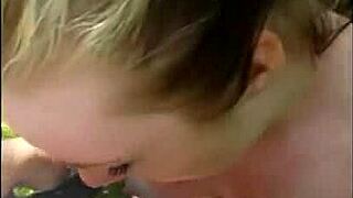 Cute tinder girl gives outdoor blowjob in pov style