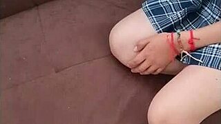 mi profesor de ingles shows this teen latina babe with perfect body some sensual lessons under her miniskirt