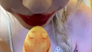 Sexy Elza Kom Very Sweet Dance Hot. Suggestive Moves In Lingerie Tease With Lipstick And Fetish Vibes.