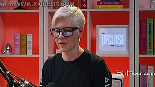 The Cute And Pretty Pornstar With Curly Hair And Glasses In Casting Interview - Leana Lovings