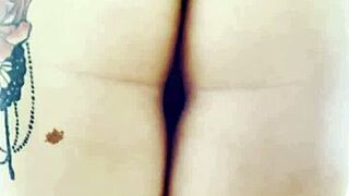 cute blonde with big ass and natural tits in teasing compilation